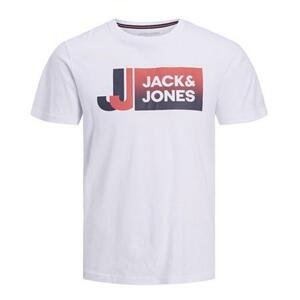 Jack&Jones Pánské triko JCOLOGAN Standard Fit 12228078 White XL