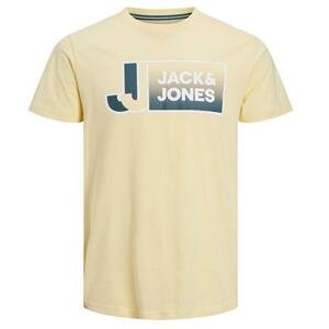 Jack&Jones Pánské triko JCOLOGAN Standard Fit 12228078 Pale Banana S
