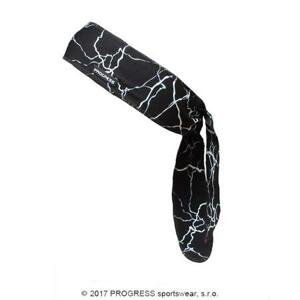 PROGRESS CEL PRINT fully printed headband tie-back UNI vzor"ČERNÉ BLESKY", Univerzální