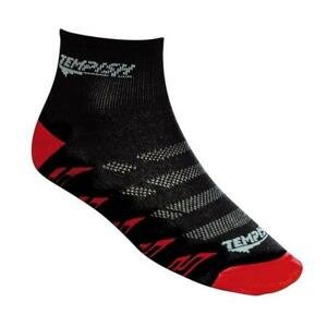 Tempish SPORT ponožky 7-8 black/red, 41 - 42, Černá / červená