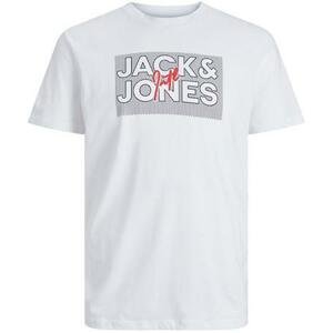Jack&Jones Pánské triko JJMARIUS Regular Fit 12235210 White L