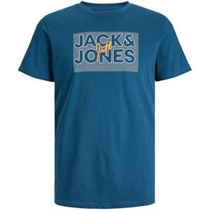 Jack&Jones Pánské triko JJMARIUS Regular Fit 12235210 Sailor Blue L