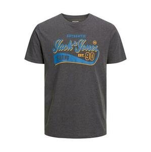Jack&Jones Pánské triko JJELOGO Standard Fit 12233594 Dark Grey Melange XXL