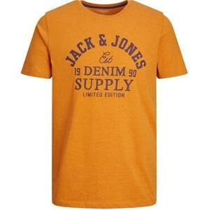 Jack&Jones Pánské triko JJELOGO Standard Fit 12238252 Desert Sun L