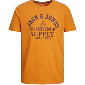 Jack&Jones Pánské triko JJELOGO Standard Fit 12238252 Desert Sun M