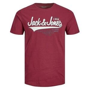 Jack&Jones Pánské triko JJELOGO Regular Fit 12220500 Rhododendron S