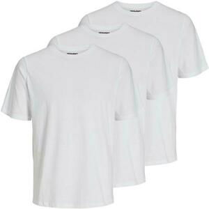 Jack&Jones 3 PACK - pánské triko JACUNDER Standard Fit 12248076 White XL