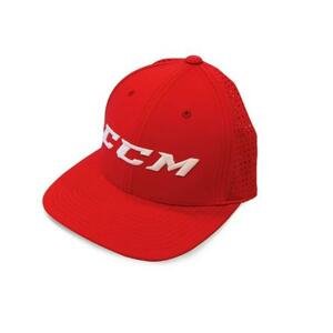 CCM Kšiltovka Big Logo Flat Brim, červená, Senior