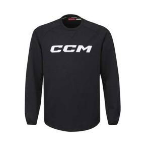 CCM Mikina Locker Room Fleece Crew SR, Senior, M, černá