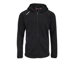 CCM Mikina Locker Room Full Zip Hoodie 2022 JR, Junior, XS, černá