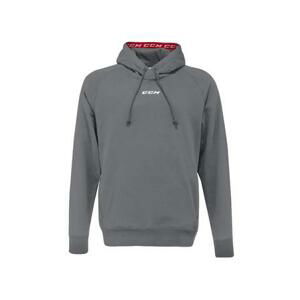 CCM Mikina Team Fleece Pullover Hoodie JR, Junior, L, šedá