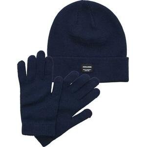Jack&Jones pánská sada čepice a rukavic JacBeanie & glove 12168383 Navy Blazer