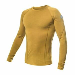 SENSOR MERINO AIR pánské triko dl.rukáv mustard Velikost: L