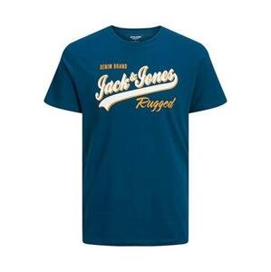 Jack&Jones PLUS Pánské triko JJELOGO Regular Fit 12243611 Sailor Blue 5XL