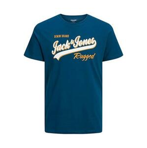 Jack&Jones PLUS Pánské triko JJELOGO Regular Fit 12243611 Sailor Blue 4XL, XXXXL