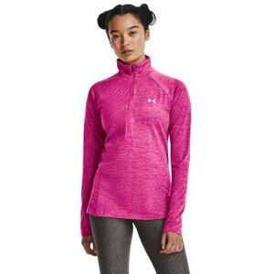 Under Armour Lehká dámská mikina New Tech 1/2 Zip - Twist rebel pink XL