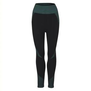 Progress kalhoty dlouhé dámské GEMA LEGGINS bezešvé černo zelené L/XL