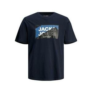 Jack&Jones Pánské triko JCOLOGAN Standard Fit 12242492 navy blazer S