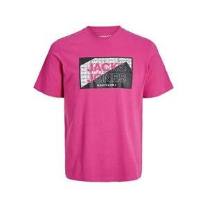 Jack&Jones Pánské triko JCOLOGAN Standard Fit 12242492 pink yarrow XL