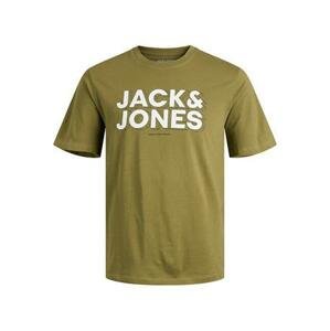 Jack&Jones Pánské triko JCOSPACE Standard Fit 12243940 olive branch L