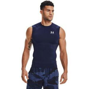 Under Armour Pánské kompresní tílko HG Armour Comp SL midnight navy L, Tmavě, modrá