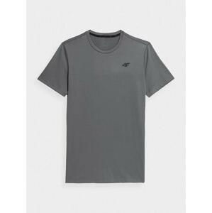 4F Pánské sportovní tričko grey XL, Šedá