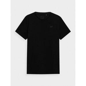 4F Pánské volnočasové tričko deep black XL