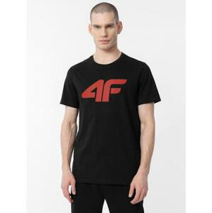 4F Pánské volnočasové tričko black M, Černá