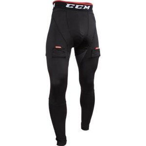 CCM Kalhoty se suspenzorem Compression Pant Jock SR, Senior, XL, černá