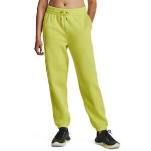 Under Armour Dámské fleecové tepláky Essential Fleece Joggers lime yellow M