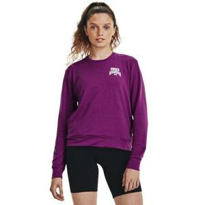 Under Armour Dámská mikina Rival Terry Graphic Crew mystic magenta L