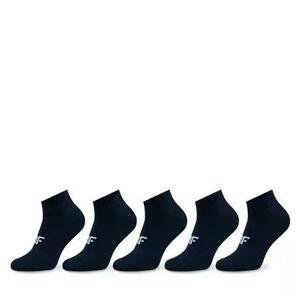 4F Chlapecké bavlněné ponožky - 5 párů - velikost 36-38 navy 36-38, Tmavě, modrá