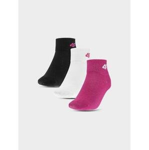 4F Dívčí bavlněné ponožky - 3 páry - velikost 36-38 multicolour 32-35, Multicolor
