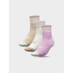 4F Dívčí bavlněné ponožky - 3 páry multicolour 32-35, Multicolor