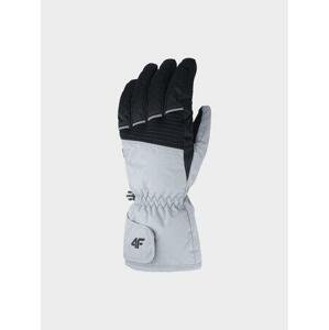 4F Pánské lyžařské rukavice cold light grey XL