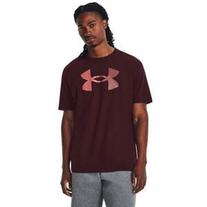 Under Armour Pánské bavlněné tričko Big Logo Fill SS dark maroon XXL