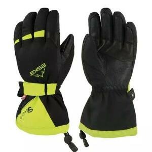 Eska Dětské lyžařské rukavice Lux Shield black/acid lime S