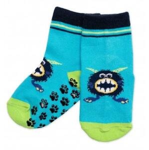 Dětské ponožky s ABS Příšerky - tyrkys 27-30