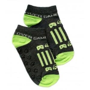 Dětské ponožky s ABS Gameover - grafit 31-34