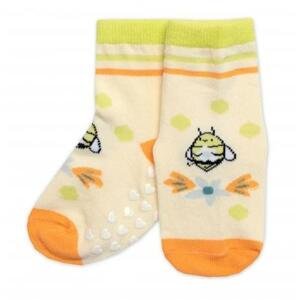 Dětské ponožky s ABS Včelka - žluté 23-26