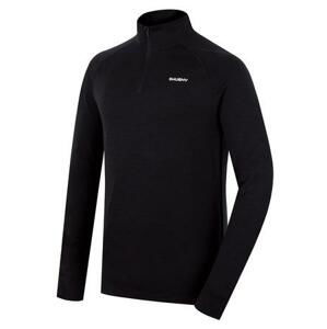 Husky Pánská merino mikina Aron Zip M black L