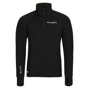 PROGRESS TOREZ ZIP MERINO men's zipneck jacket M černá