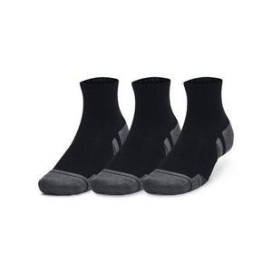 Under Armour Unisex ponožky Performance Cotton 3p Qtr black L, Černá