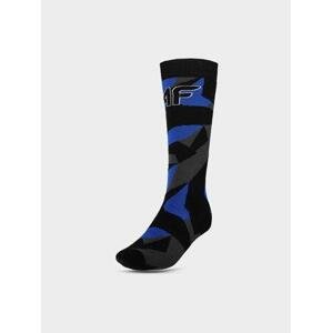 4F Dětské lyžařské ponožky blue allover 32-35