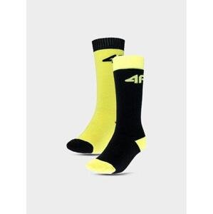 4F Dětské lyžařské ponožky - 2 páry multicolour neon 36-38