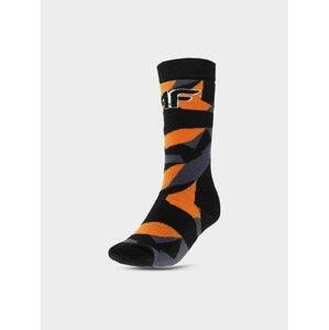 4F Dětské lyžařské ponožky orange allover 36-38