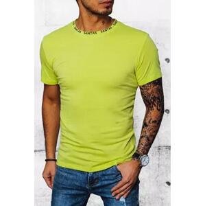 Dstreet Pánské tričko s potiskem světle zelené RX5041 M, zelená