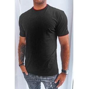 Dstreet Hladké pánské tričko černé RX5288 M, Černá