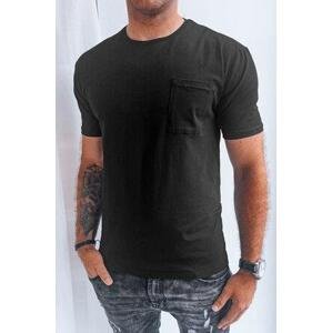 Dstreet Pánské jednobarevné tričko černé RX5287 XXL, Černá