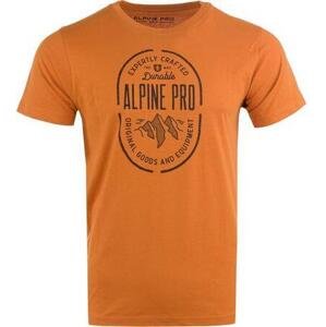 Alpine Pro triko pánské krátké WEDOR oranžové XXL, Oranžová
